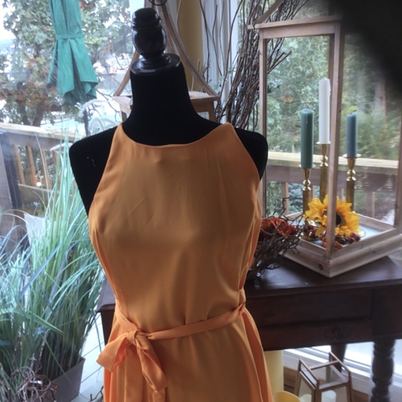Ann Taylor size LG goldenrod dress - Picture 2 of 4